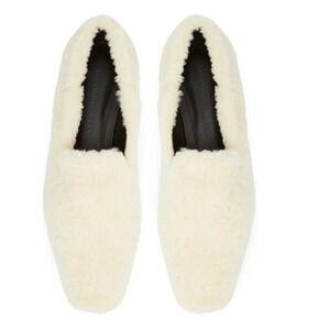 Who What Wear Cream Poppy Flats
